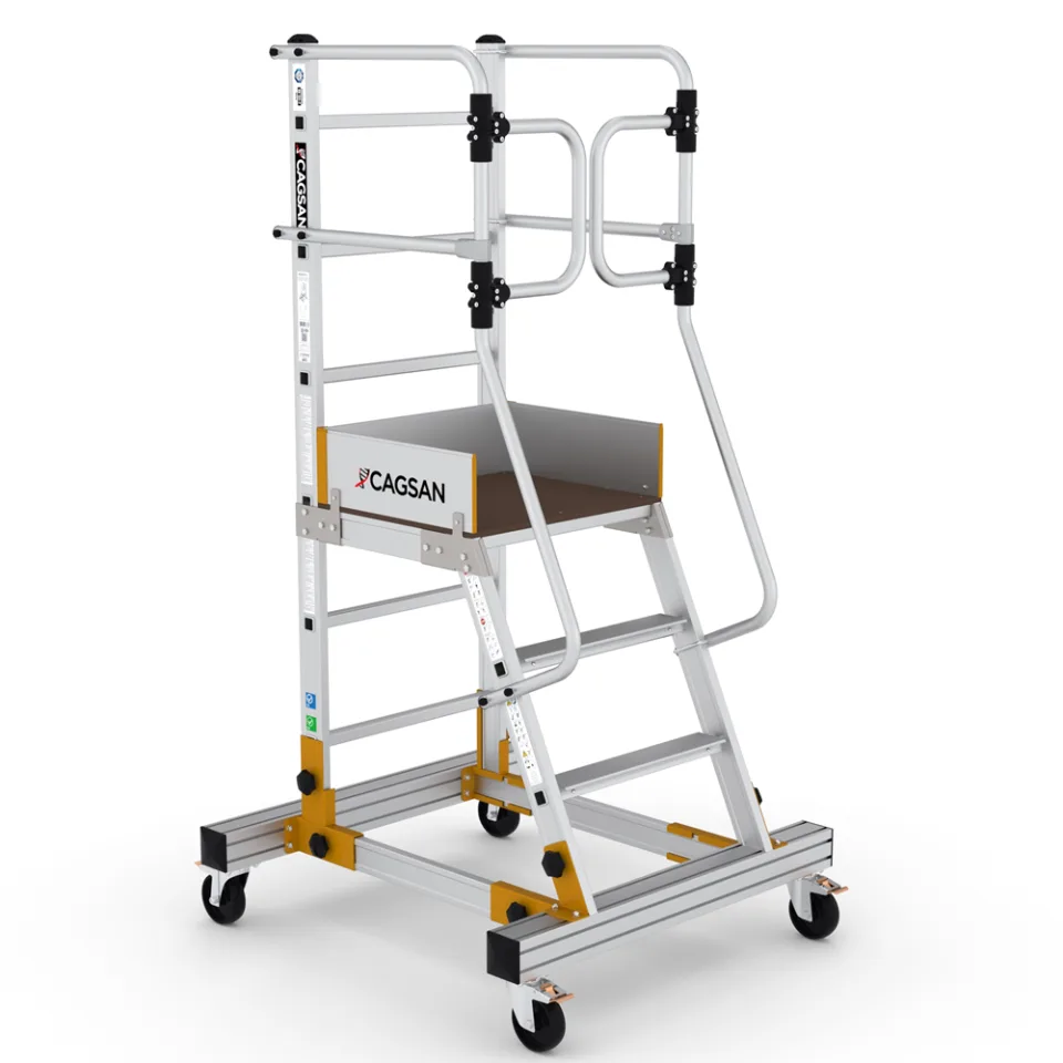 SerDeck SPP-R — Dar Koridor Raf ve Depolama Platformu - Endüstriyel Çalışma ve Depo Platformları (SPP-R12-10)
