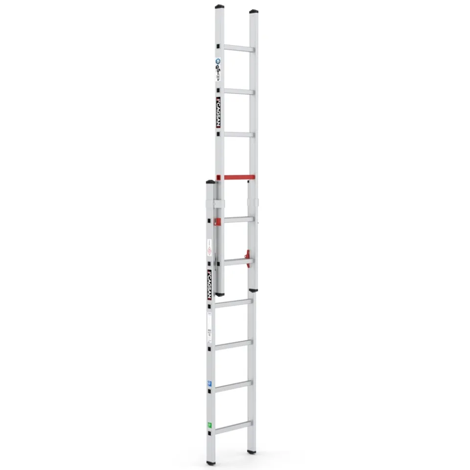 SerStep SP2 — Zweiteilige Aluminium-Schiebeleiter technische Ansicht 4