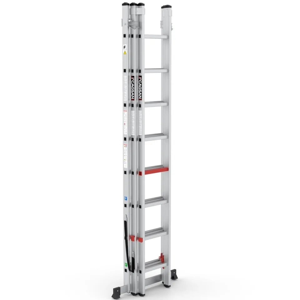 SerStep SP2E — Ekonomik Üç Parçalı Çok Amaçlı Merdiven teknik görünüm 3