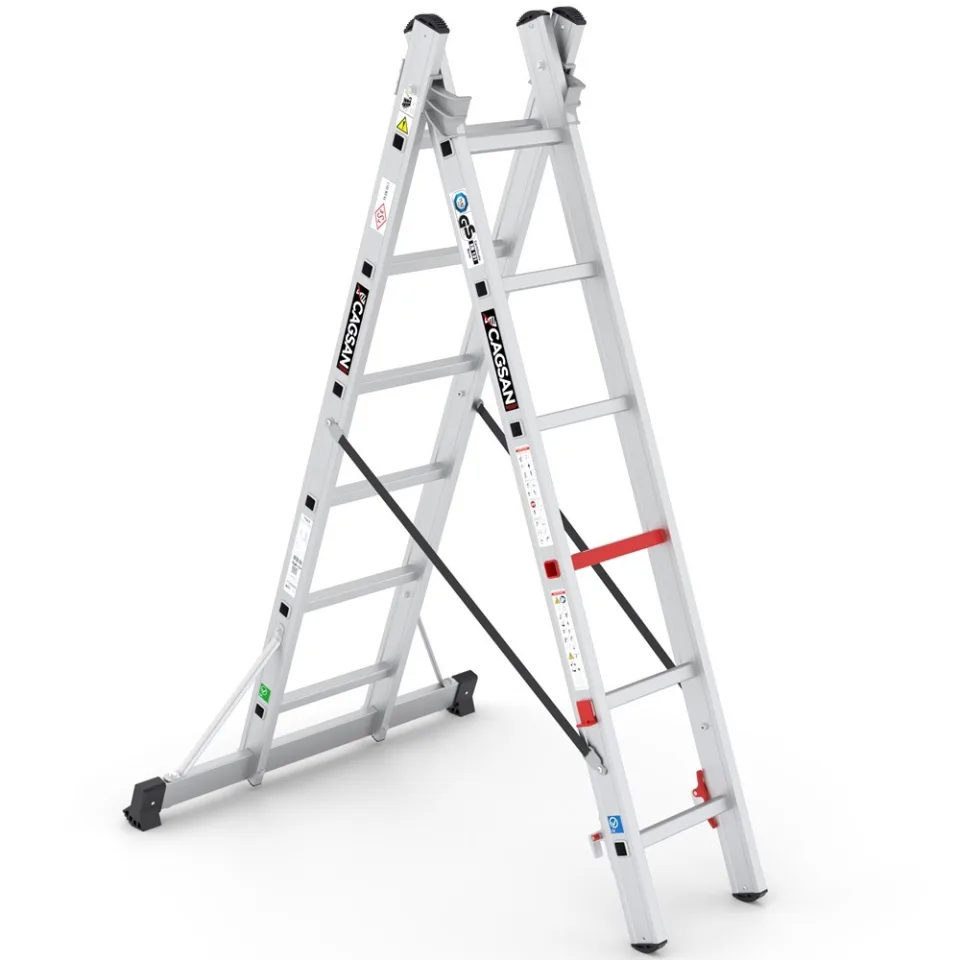 SerStep SP3 — İki Parçalı Çok Amaçlı Merdiven - Alüminyum ve Fiberglas Merdivenler (SP3-4)