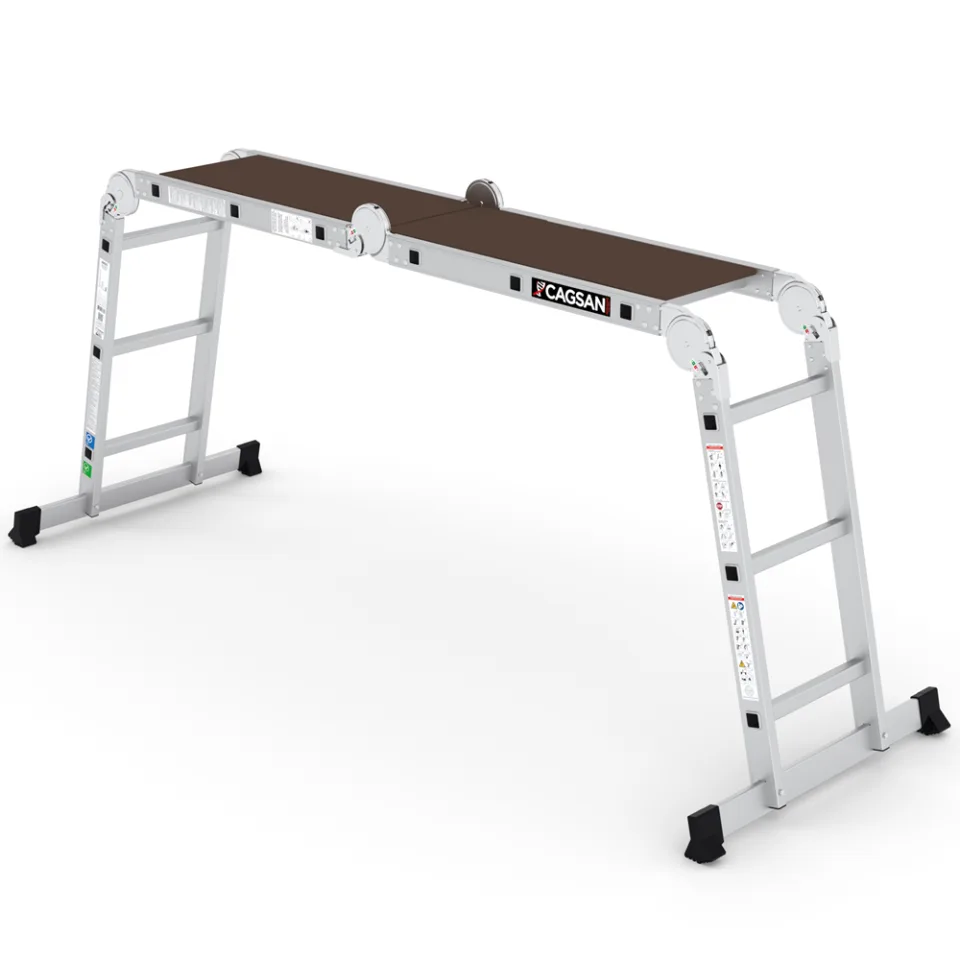 SerStep SP7P — Çok Amaçlı Platformlu Akrobat Merdiven - Alüminyum ve Fiberglas Merdivenler (SP7-011-P)