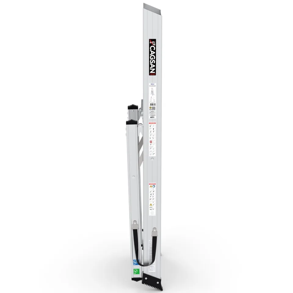 SerStep SP8 — Escalera Plegable Profesional de Peldaño Ancho vista técnica 3