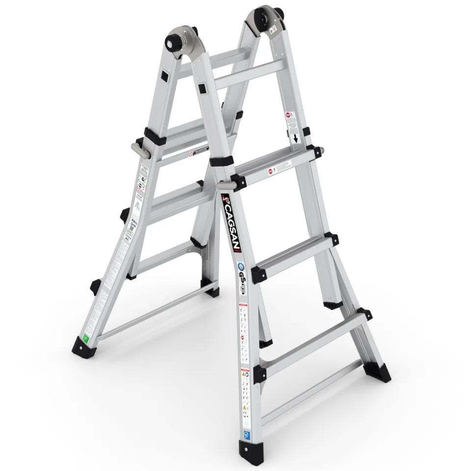 SerStep SPC — Teleskopik Çok Amaçlı Katlanır Merdiven - Alüminyum ve Fiberglas Merdivenler (SPC-250)