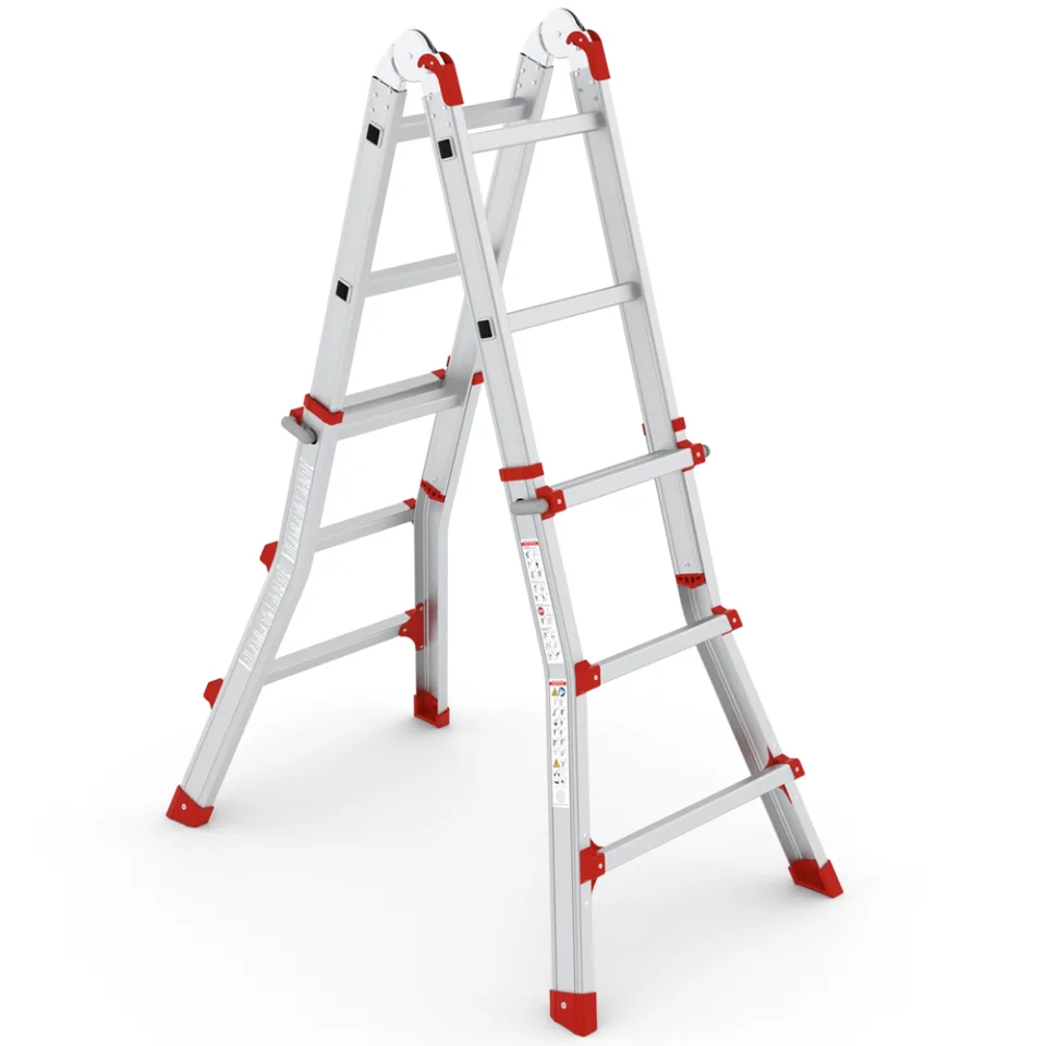 SerStep SPCT — Ağır Hizmet Teleskopik Katlanır Merdiven - Alüminyum ve Fiberglas Merdivenler (SPC-305T)