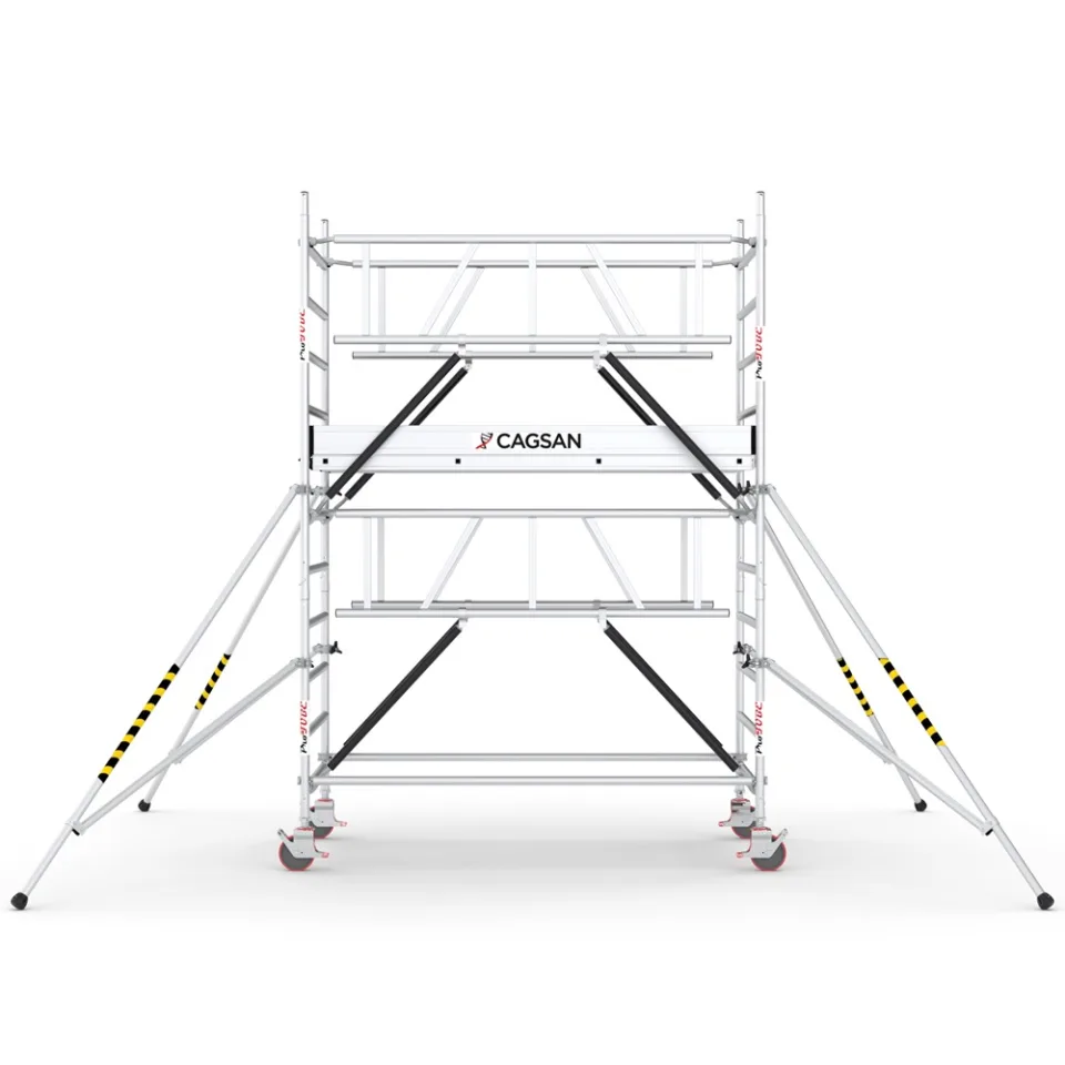 SerTube SPTL-240 — Geniş Tip Güvenlikli Mobil İskele (135x240) teknik görünüm 2